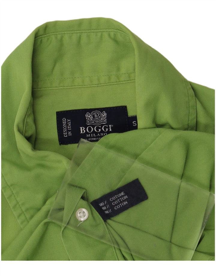 Camicia Uomo Boggi Piccola Verde Cotone