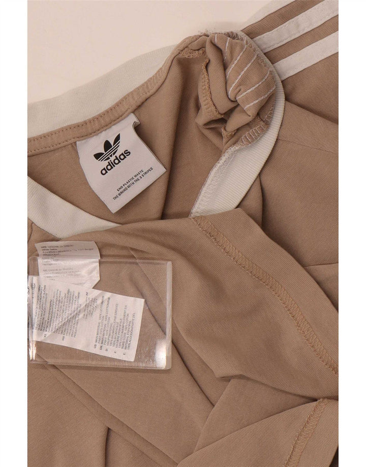 T-shirt da uomo Adidas Top Small in cotone marrone retrò