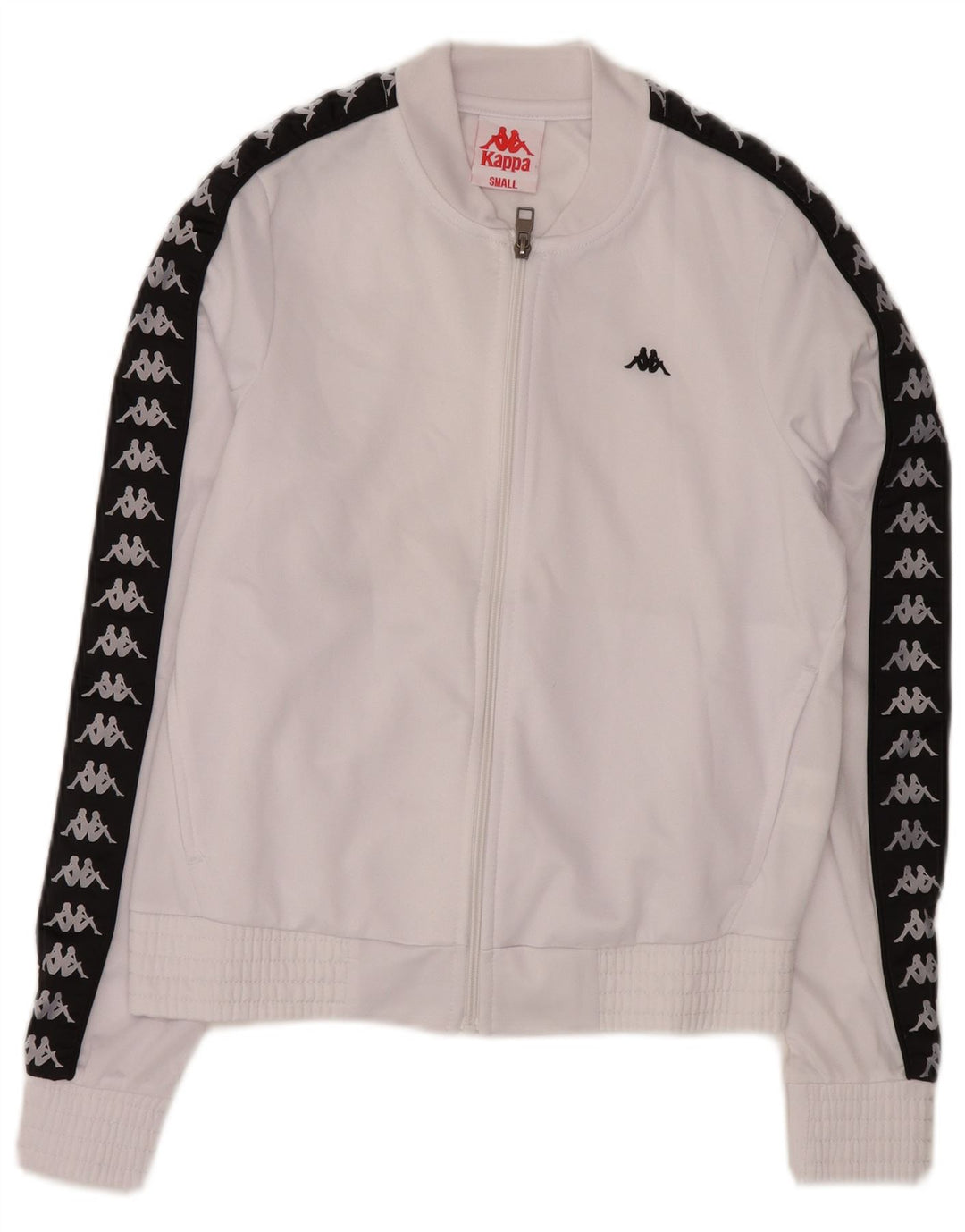 Giacca da ginnastica da donna con grafica KAPPA UK 10 Small White Colourblock