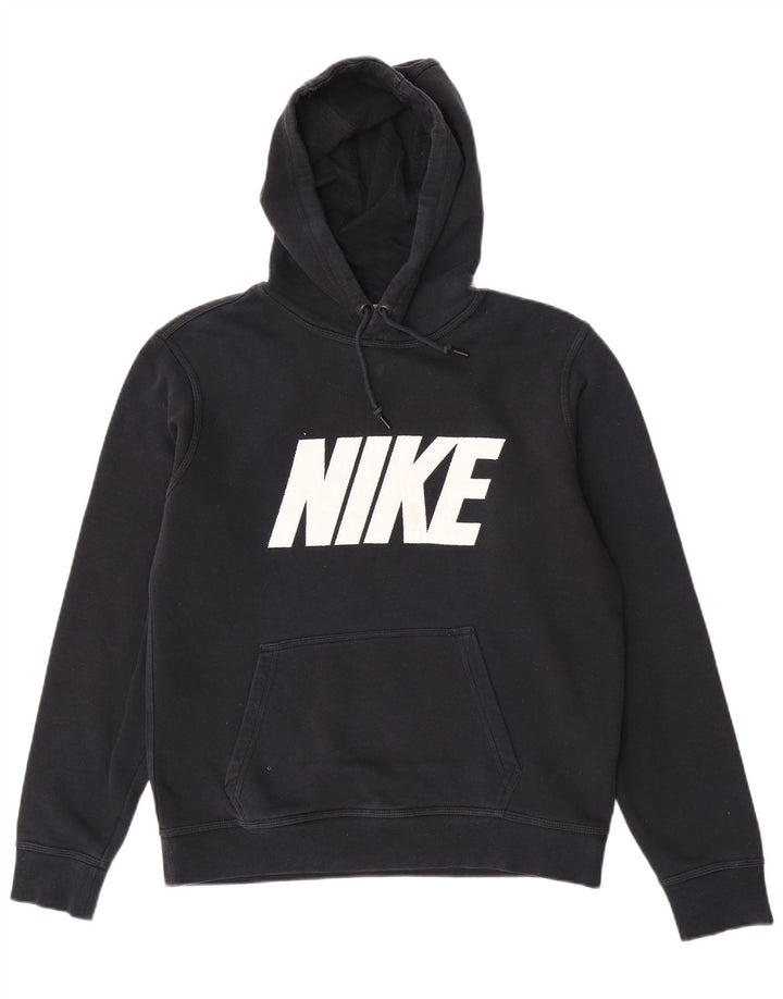 Felpa con cappuccio grafica Nike da uomo in cotone nero medio