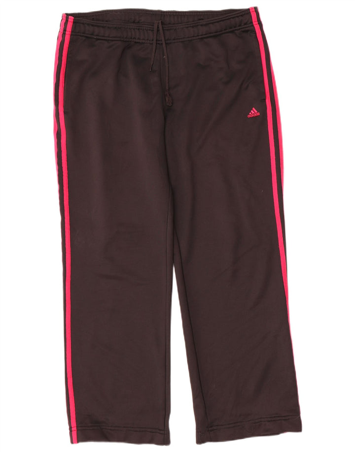 Pantaloni da tuta Adidas Climalite da donna UK 16/18 Large Nero Poliestere