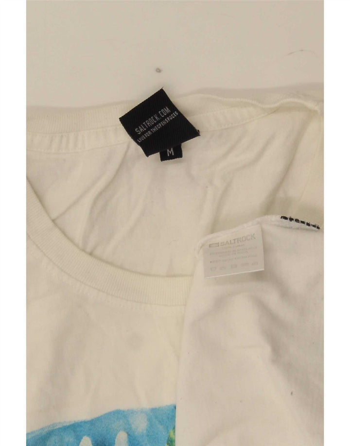 T-shirt grafica da uomo Saltrock Top in cotone bianco medio