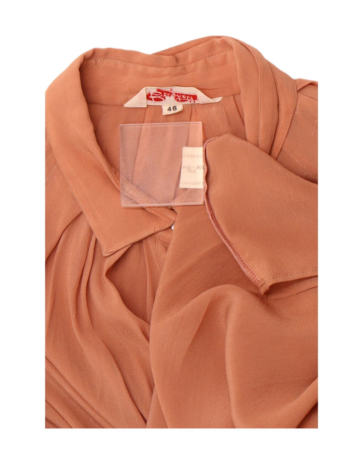 Camicetta da donna a maniche lunghe vestibilità ampia VINTAGE IT 46 Large Marrone