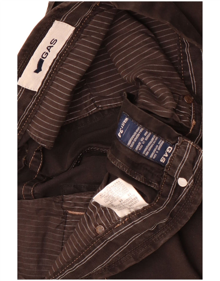 Pantaloncini chino da uomo Gas W34 grandi in cotone nero