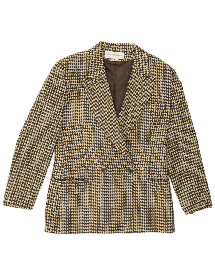 Giacca blazer da donna Jones New York US 4 piccolo pied de poule beige
