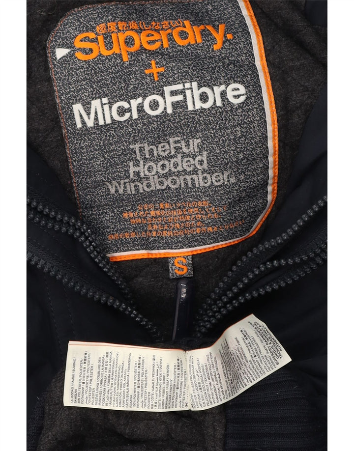 Giacca a vento con cappuccio da uomo Windbomber Superdry UK 36 Small Blu Navy