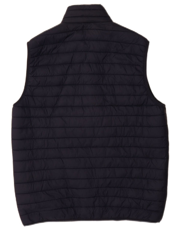 Gilet imbottito da uomo Zara UK 38 medio in nylon blu navy