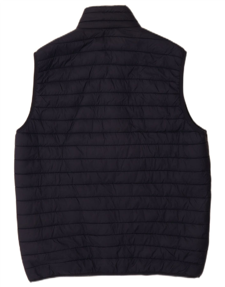 Gilet imbottito da uomo Zara UK 38 medio in nylon blu navy
