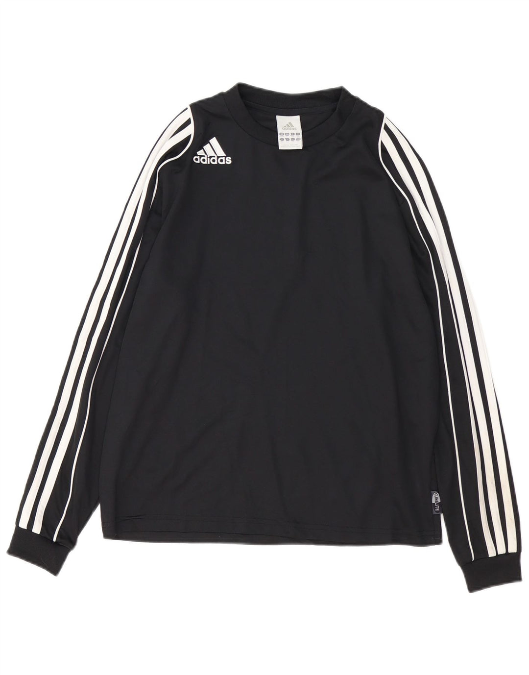 Top ADIDAS Climalite da bambino a manica lunga 13-14 anni in poliestere nero