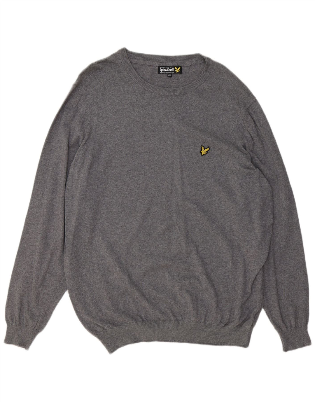 Maglione da uomo con scollo a barca LYLE & SCOTT 2XL cotone grigio