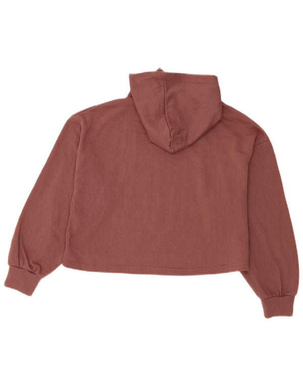 Maglione corto con cappuccio oversize per ragazze Zara 13-14 anni in cotone rosa