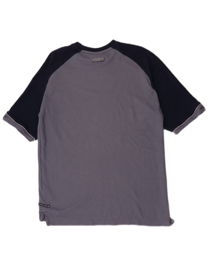 T-shirt da uomo Umbro Top Large in poliestere color block blu