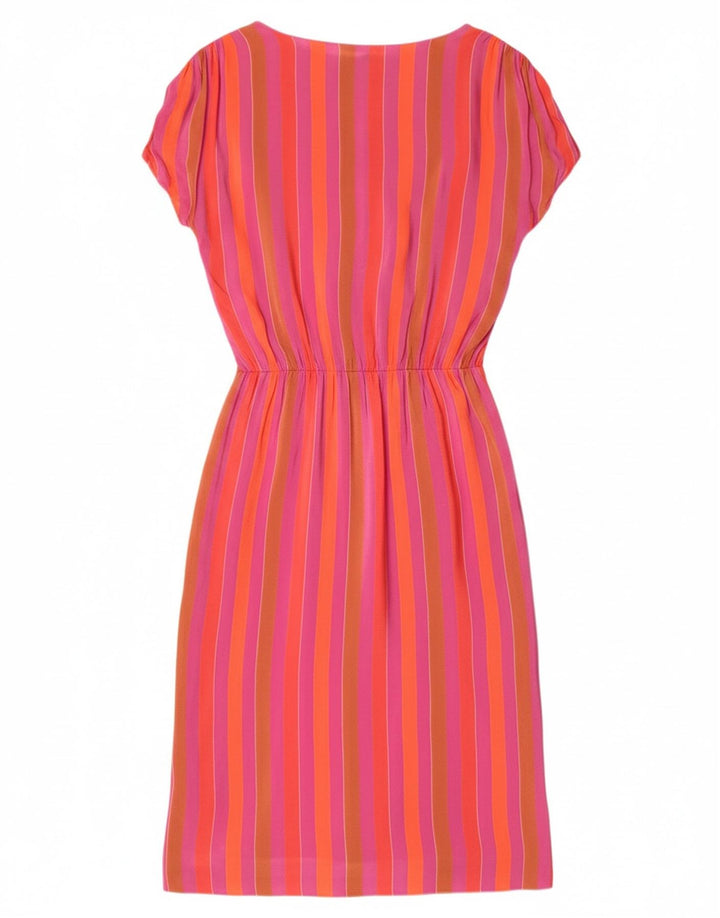 VINTAGE Womens A-Line Dress IT 44 Medium Multicoloured Striped Acetate