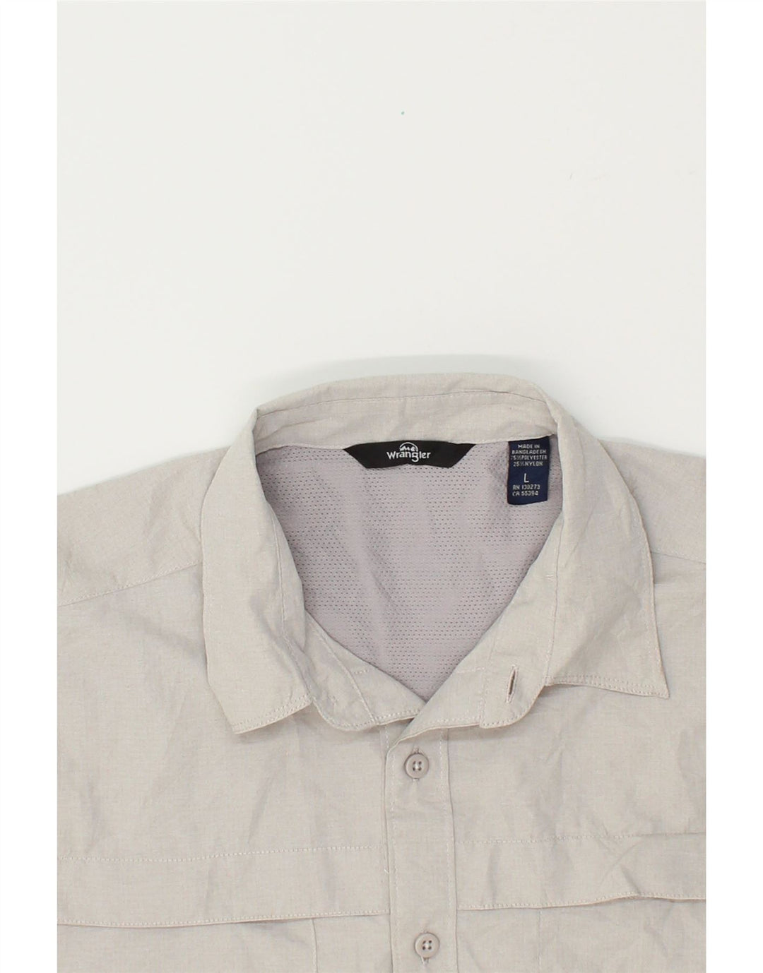 Camicia a maniche corte da uomo WRANGLER grande poliestere grigio