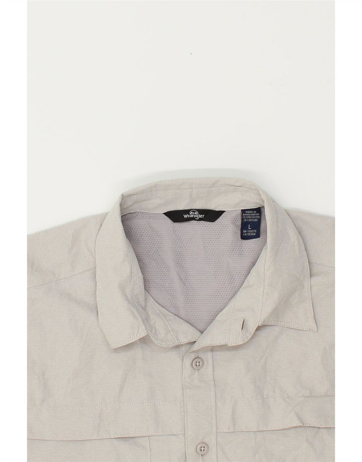 Camicia a maniche corte da uomo WRANGLER grande poliestere grigio