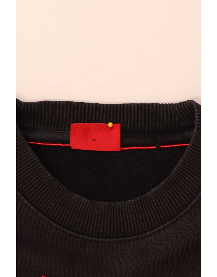 Felpa grafica da uomo Hugo Boss Maglione XL Cotone nero