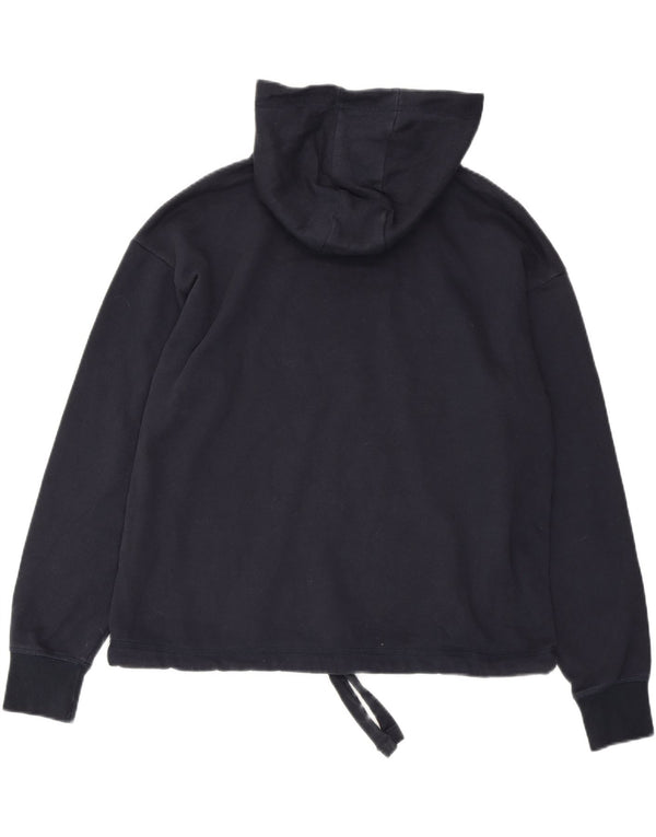 Maglione con cappuccio grafico da donna CHAMPION UK 16 Large in cotone blu navy