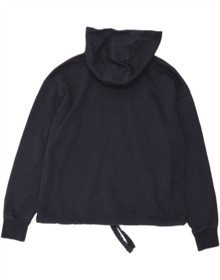 Maglione con cappuccio grafico da donna CHAMPION UK 16 Large in cotone blu navy