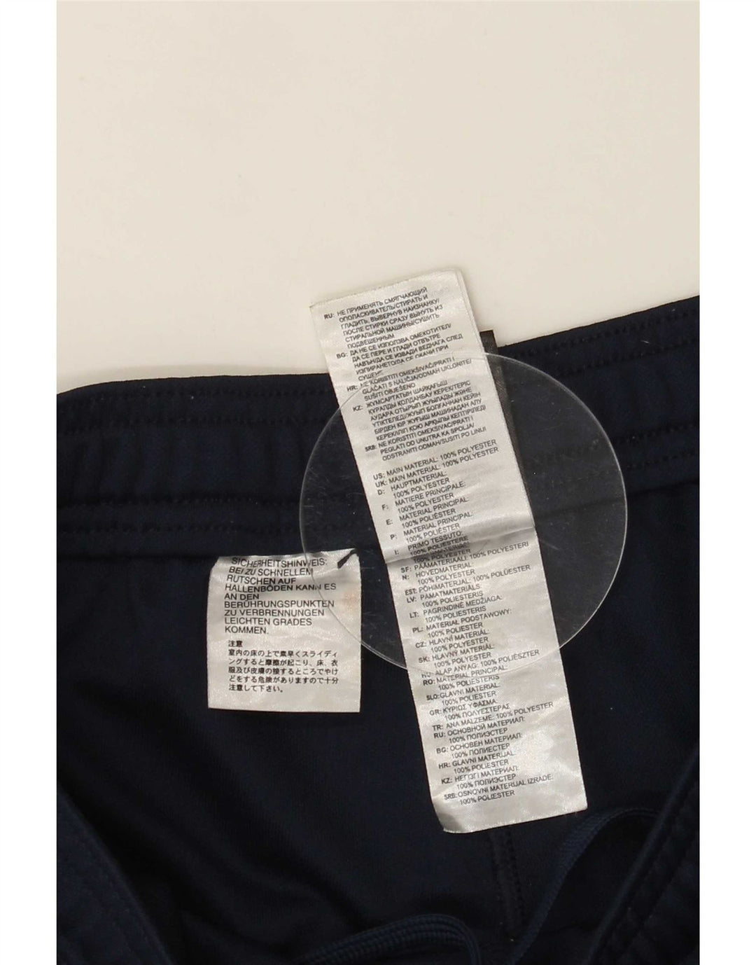 Pantaloni da tuta Adidas Climalite da uomo piccoli blu navy poliestere