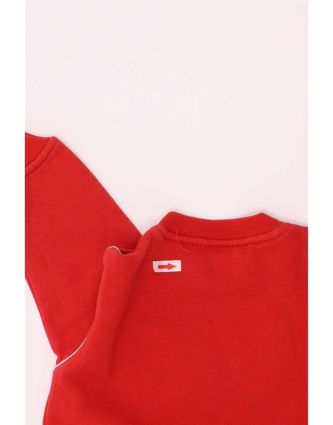 Felpa Adidas da neonato con bottoni grafici e collo, 9-12 mesi, rossa