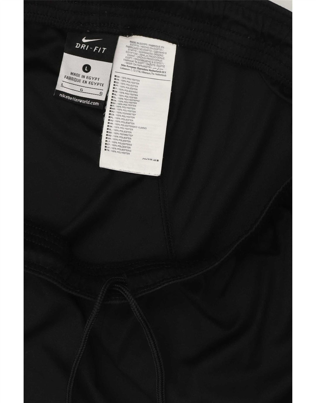 Pantaloncini sportivi Nike Dri Fit da uomo, grandi, in poliestere nero