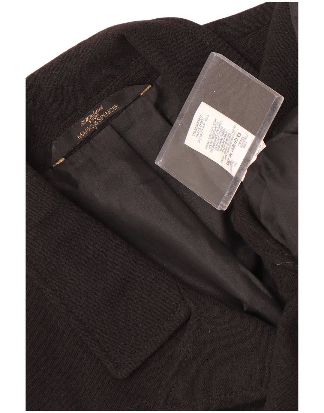 Cappotto Marks & Spencer da donna St. Michael UK 18 XL poliestere nero