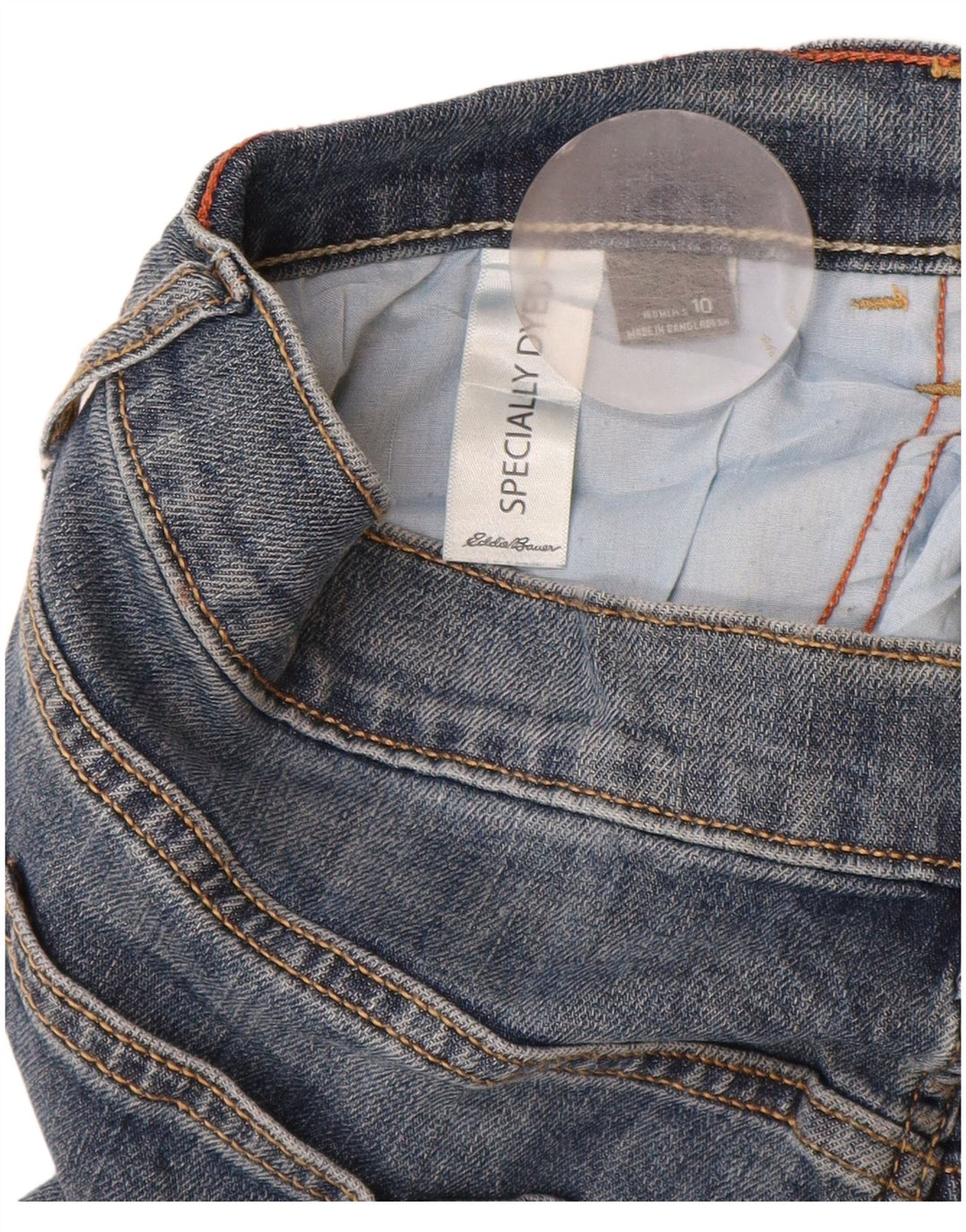 Jeans slim da donna Eddie Bauer US 10 Large W32 L30 cotone blu
