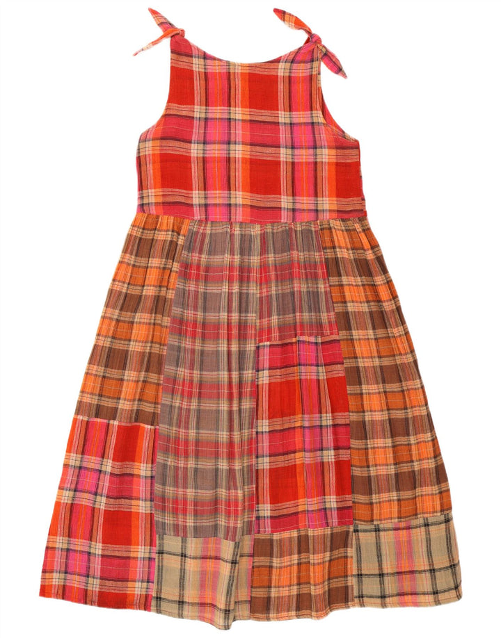 Abito a trapezio da donna vintage UK 14 Cotone patchwork medio multicolore