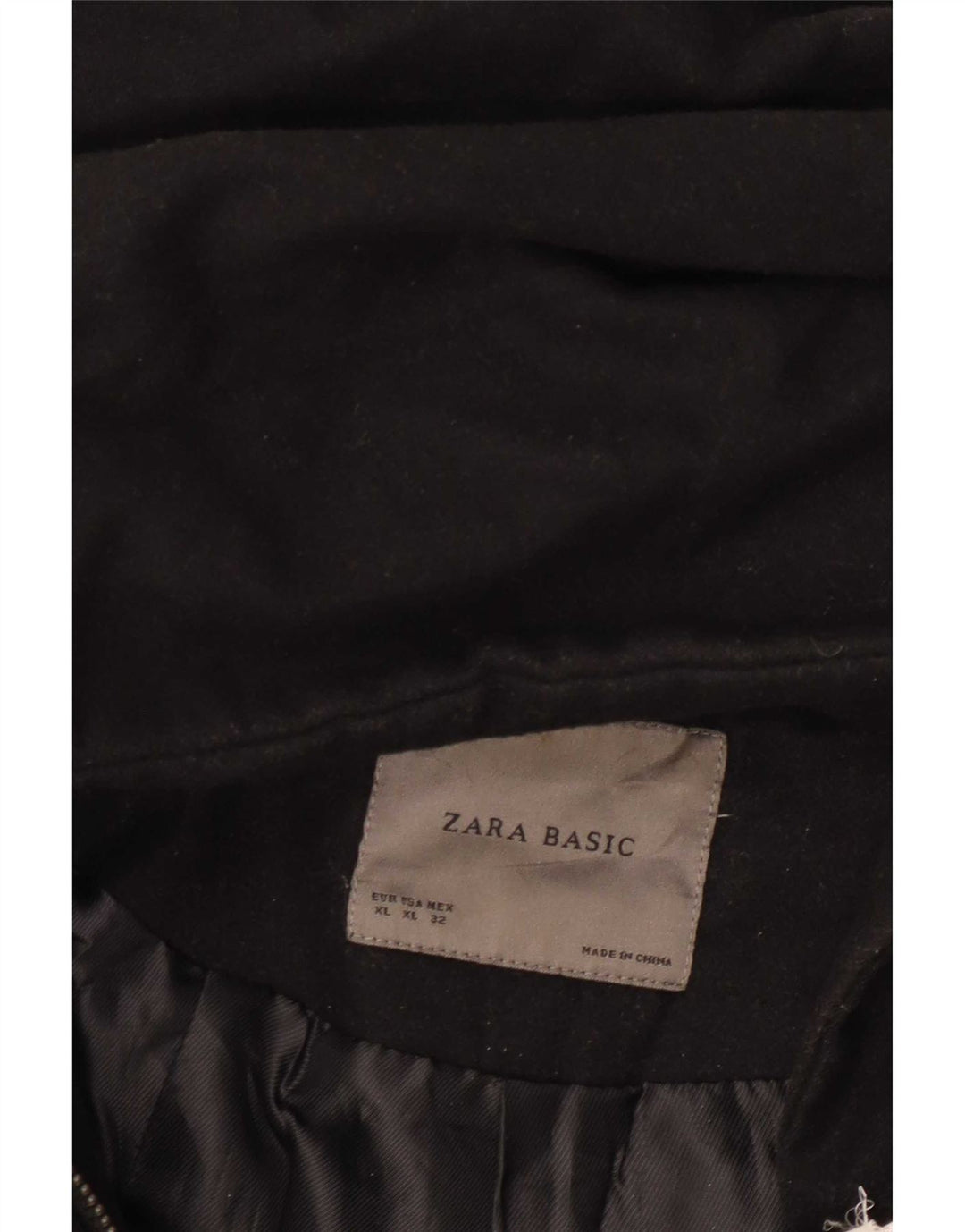 Giacca a vento con cappuccio da donna Zara UK 18 XL poliestere nero