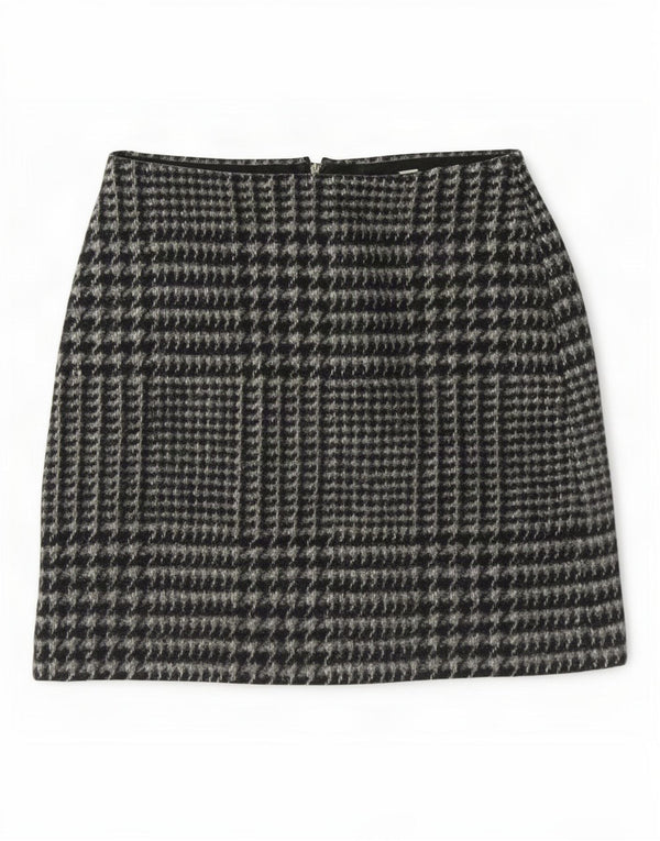 Minigonna da donna Jack Wills UK 8 piccola W28 poliestere pied de poule grigio