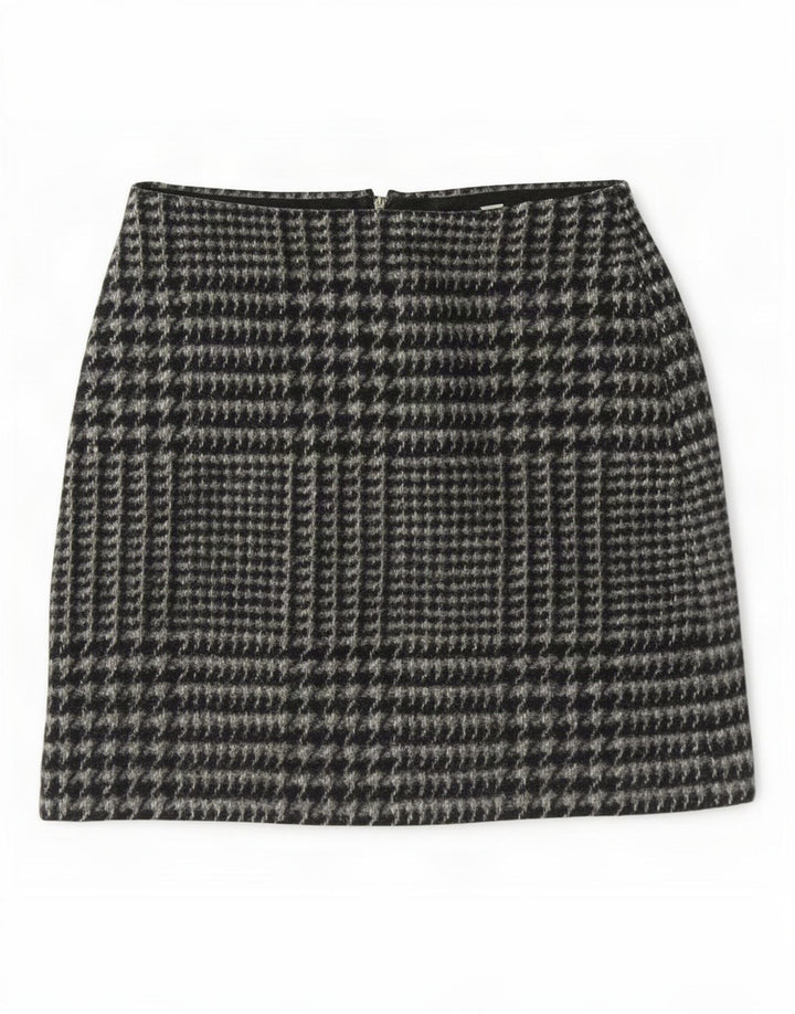 Minigonna da donna Jack Wills UK 8 piccola W28 poliestere pied de poule grigio