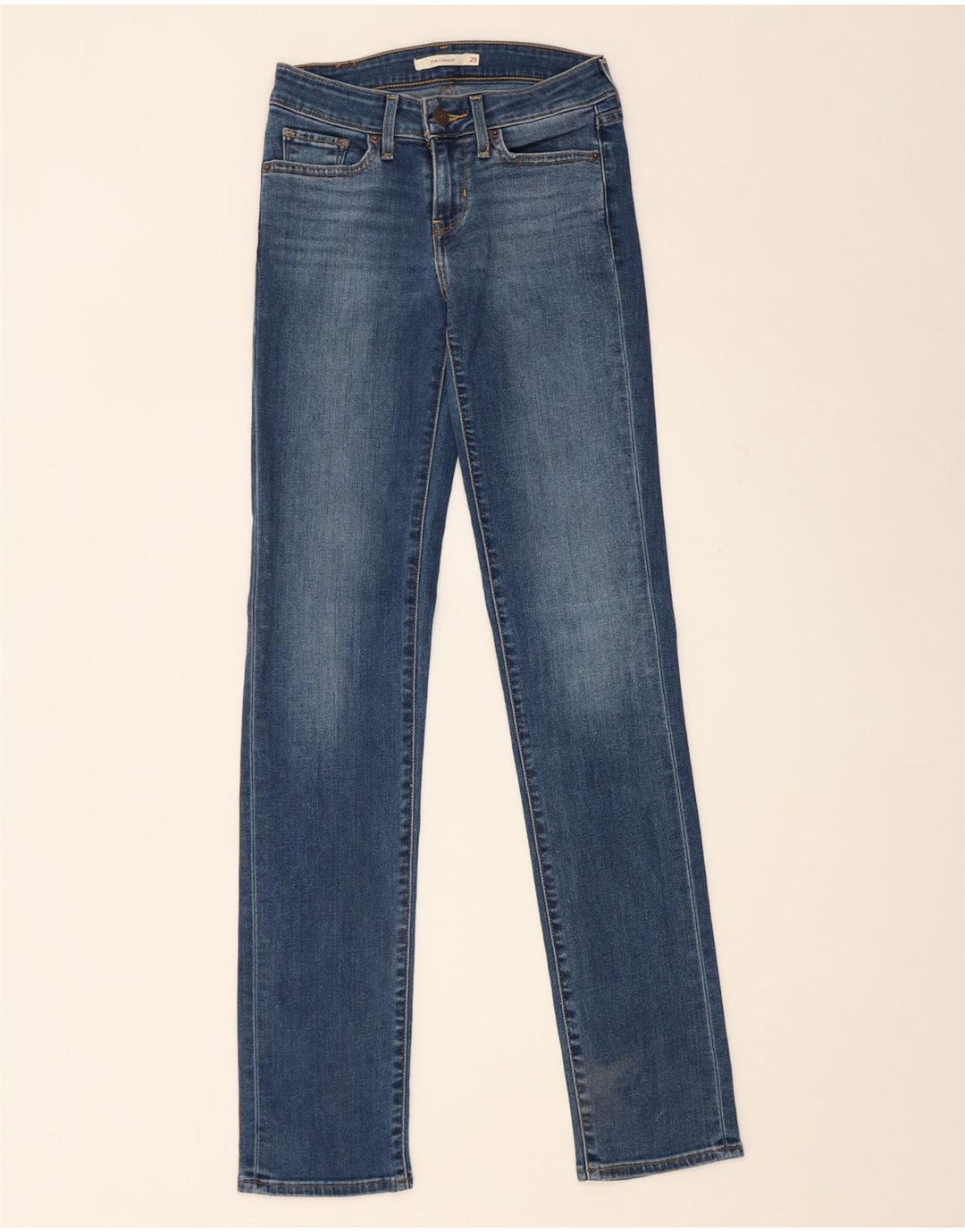 Jeans dritti Levi's 714 da donna W25 L34 cotone blu