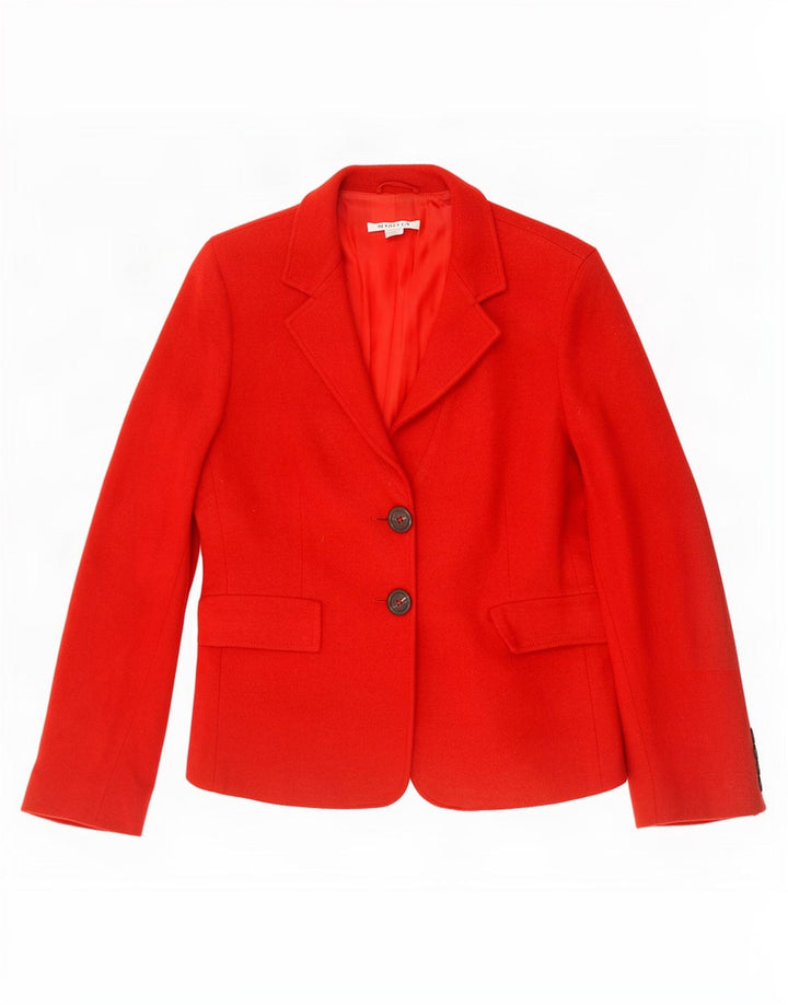 Giacca blazer da donna a 2 bottoni Marella UK 16 grande lana rossa