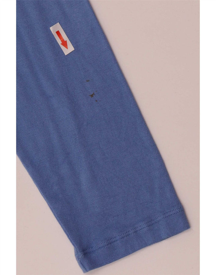 Marks & Spencer Top da donna a maniche lunghe UK 16 Large Blu in viscosa