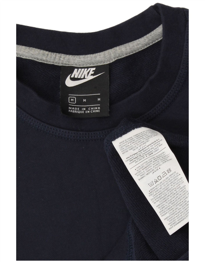 Felpa Nike da uomo in cotone medio blu navy