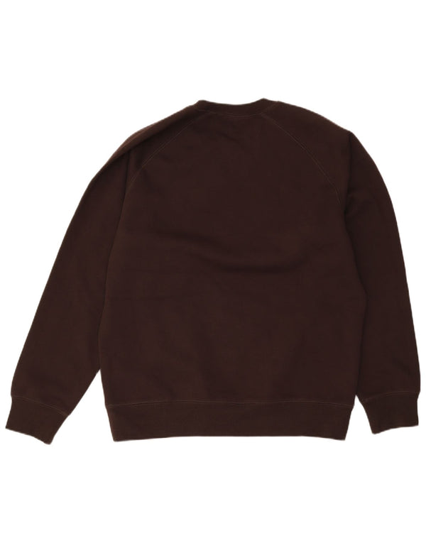 Felpa da uomo Carhartt maglione grande in cotone marrone