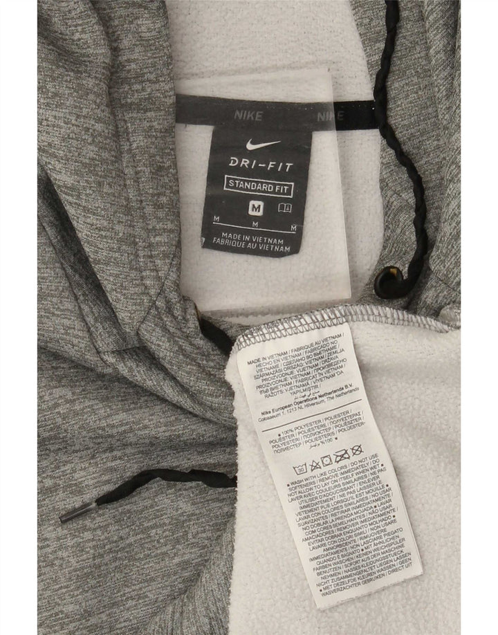 Felpa con cappuccio Nike Dri Fit Standard Fit da uomo in poliestere chiazzato grigio medio
