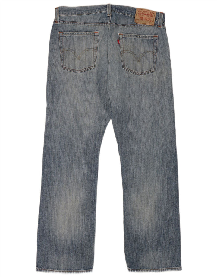 Levi's Uomo 514 Jeans dritti slim effetto consumato W33 L30 cotone blu
