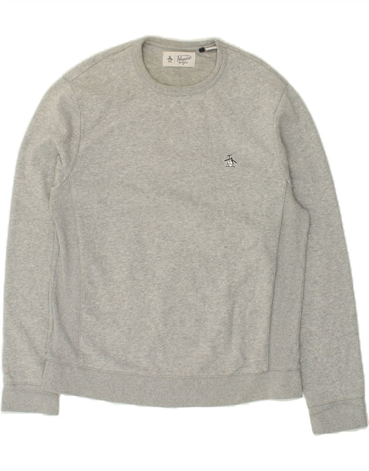 PINGUIN Felpa da uomo Maglione grande in cotone grigio