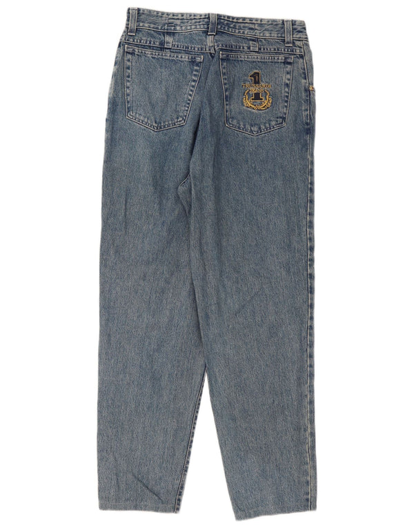 Trussardi Jeans Donna Tapered IT 48 XL W34 L28 Blu Cotone