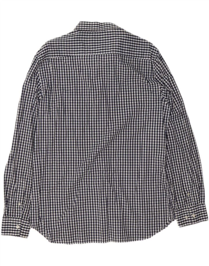 FRENCH CONNECTION Camicia da uomo grande in cotone a quadretti blu navy