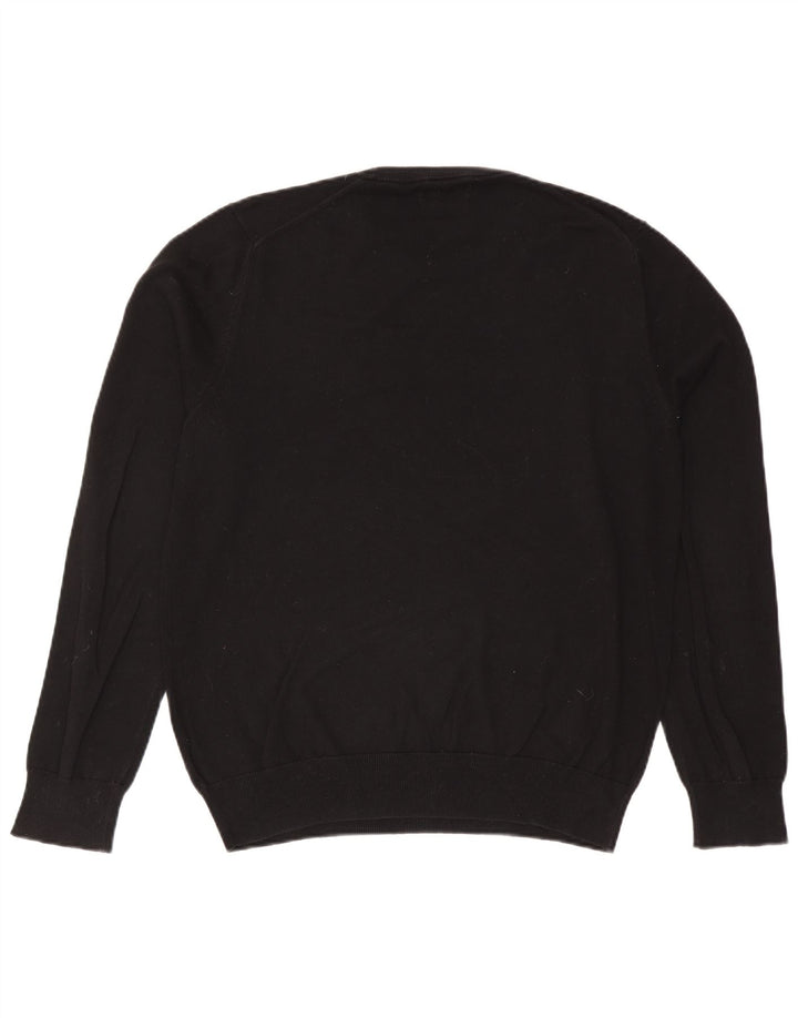Maglione maglione girocollo da uomo Marks & Spencer grande cotone nero