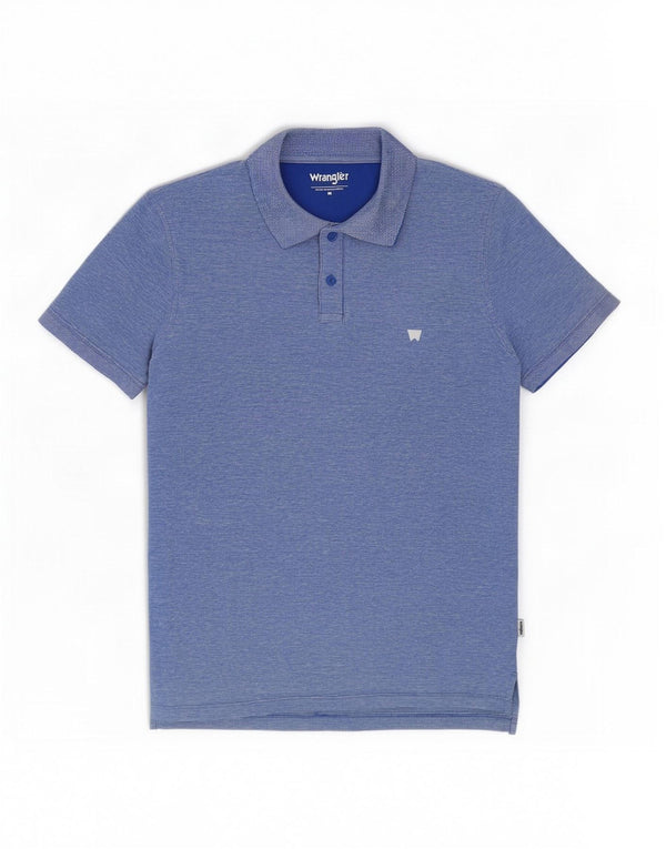 Polo da uomo Wrangler in cotone blu medio