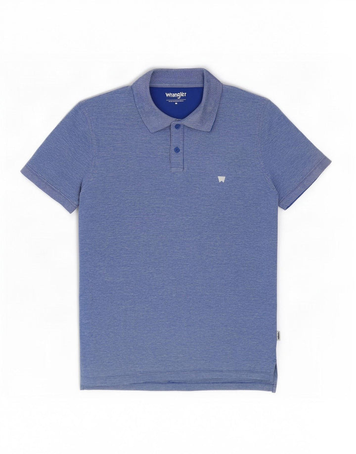 Polo da uomo Wrangler in cotone blu medio