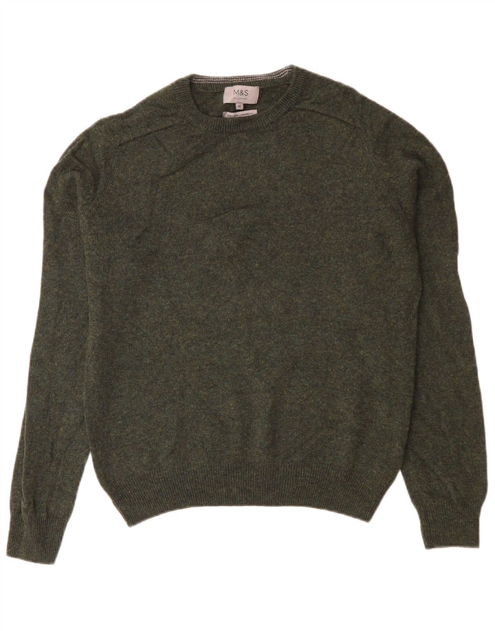 Maglione maglione girocollo da donna Marks & Spencer UK 14 Verde medio