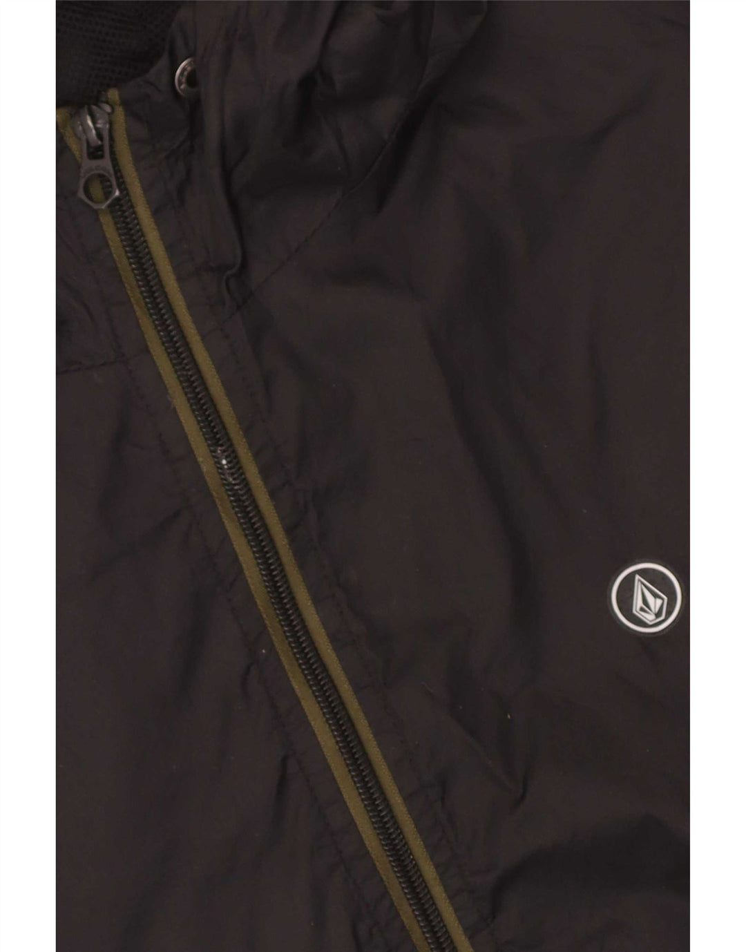 Giacca antipioggia da uomo con cappuccio Volcom UK 36 Small nylon mimetico nero