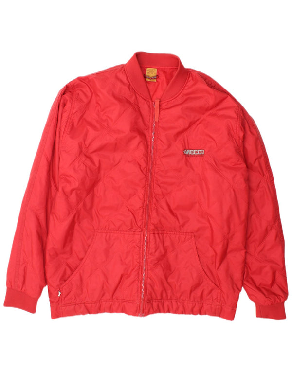 Giubbotto bomber da uomo vintage UK 40 grande nylon rosso