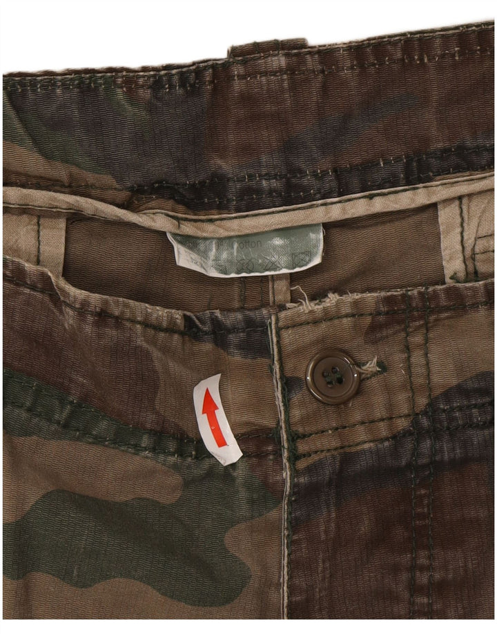 Pantaloncini cargo da uomo vintage W40 XL in cotone kaki
