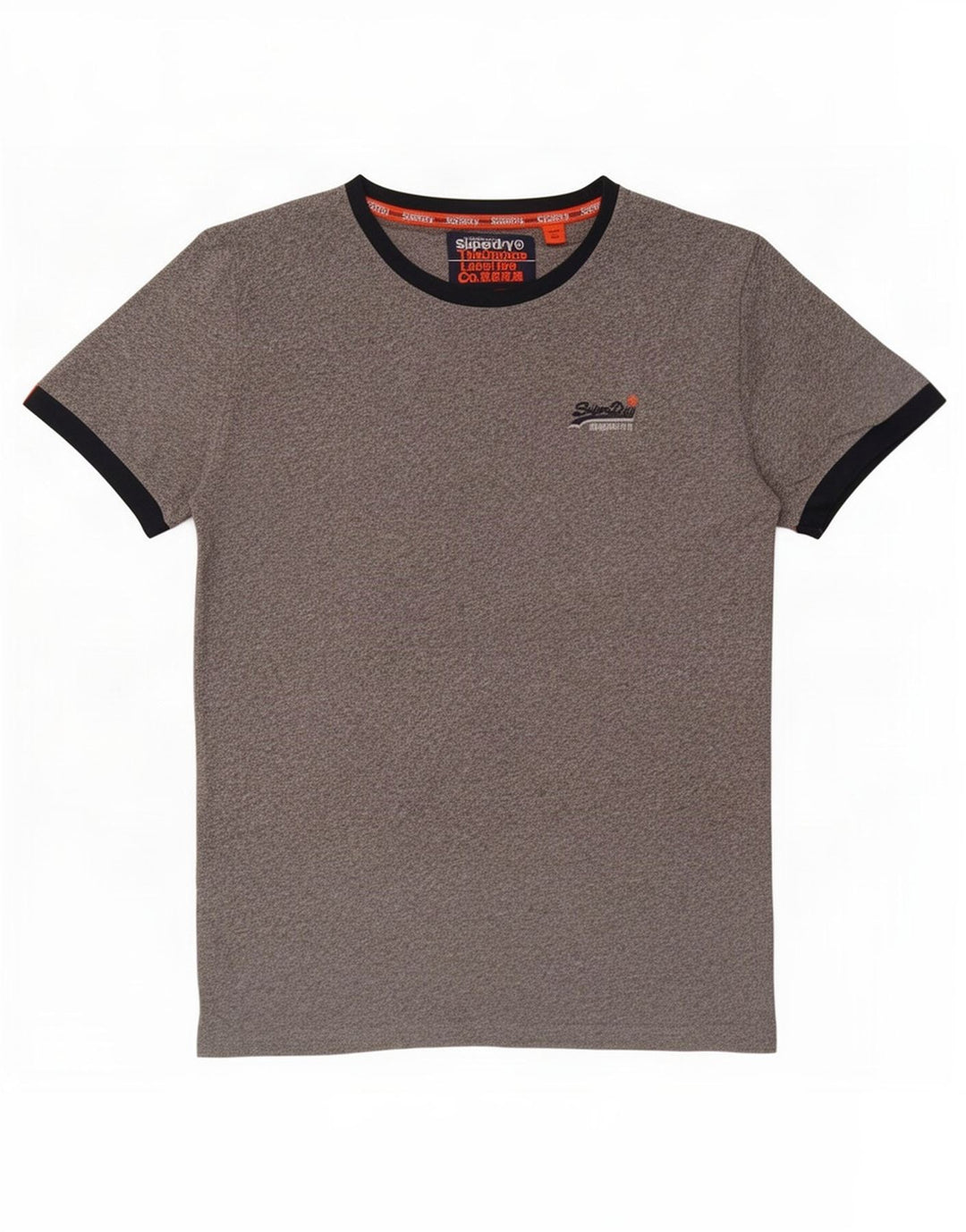 T-shirt da uomo Superdry Top grande in cotone grigio