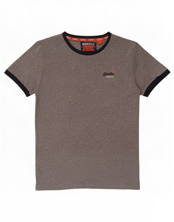 Superdry Mens T-Shirt Top Large Grey Cotton